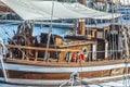 old beautiful wooden ship prepared for a cruise Royalty Free Stock Photo